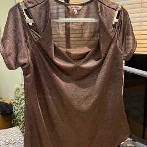 Juicy Couture Bronze Cold Shoulder Blouse